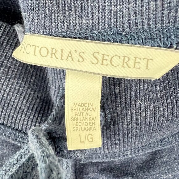 Victoria's Secret  crop sweatpants Joggers Blue Size L - Picture 3 of 6
